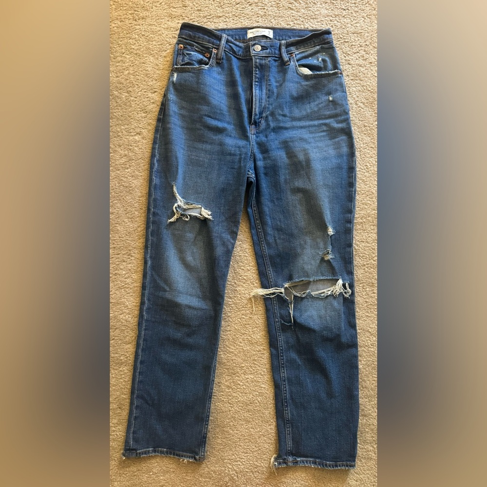 Abercrombie and Fitch women’s jean ultra high-rise straight ankle curve love